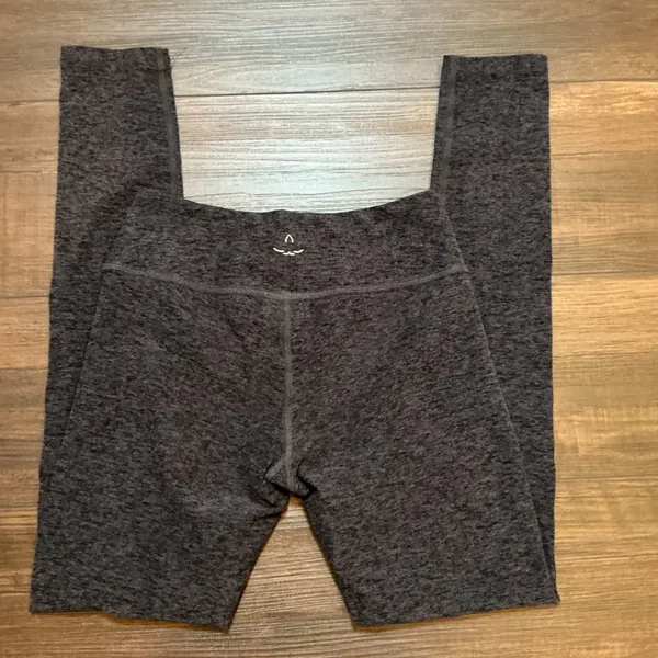 Beyond Yoga Space Dye High Waisted Leggings Gray Heathered Activewear Small - Image 3