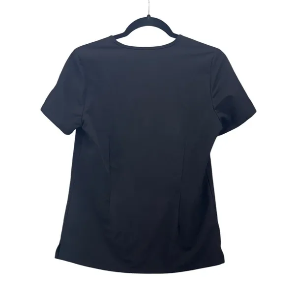 FIGS Technical Collection Womens XS Black V-Neck Short Sleeve Scrub Top FW1000 - Image 2