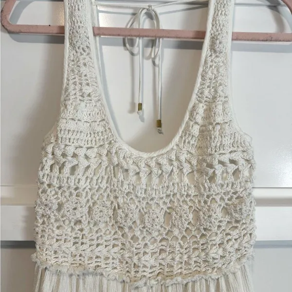 Free People Soleil jumpsuit romper crochet linen One Piece, XS - Image 7