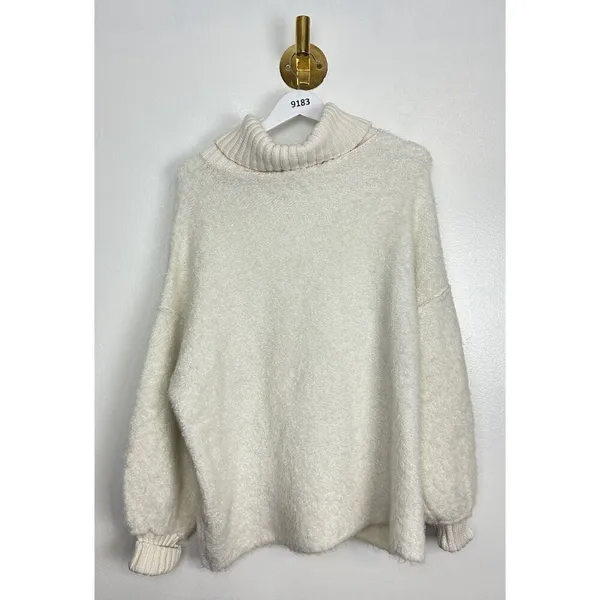 FREE PEOPLE Milo Tunic Sweater in Evening Cream Size X-Small - Image 9