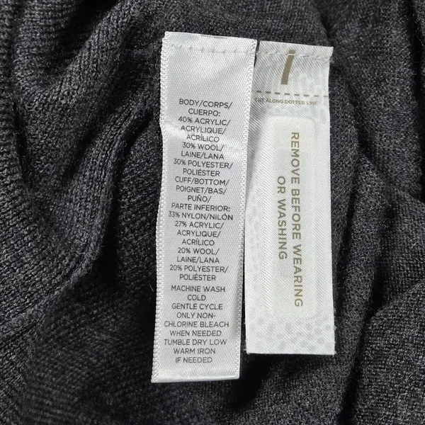 Ann Taylor LOFT Womens Small Gray V-Neck Button Front Wool Blend Cardigan 306176 - Image 4