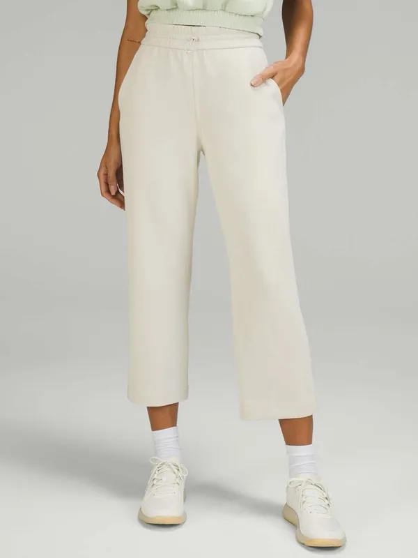 Lululemon Softstreme High-Rise Straight Leg Crop Pants White Opal W6BZXS‎ - Image 2