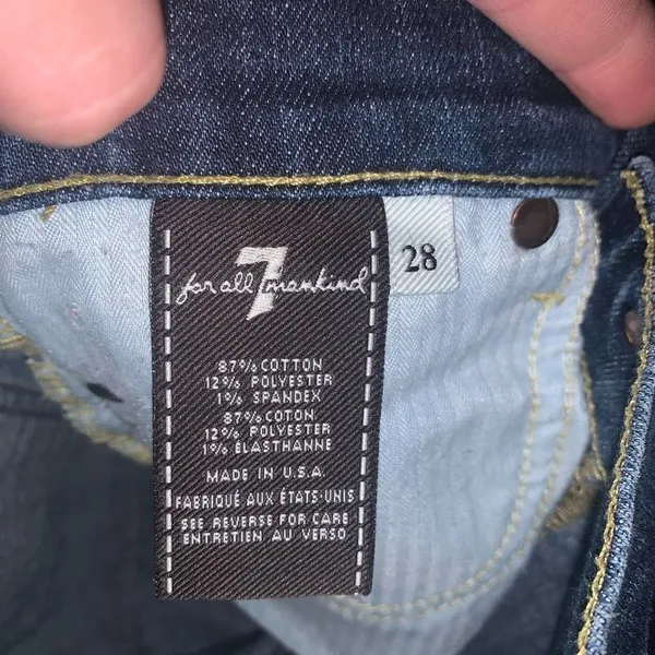 7 for All Mankind straight leg distressed normcore 28 jeans - Image 3