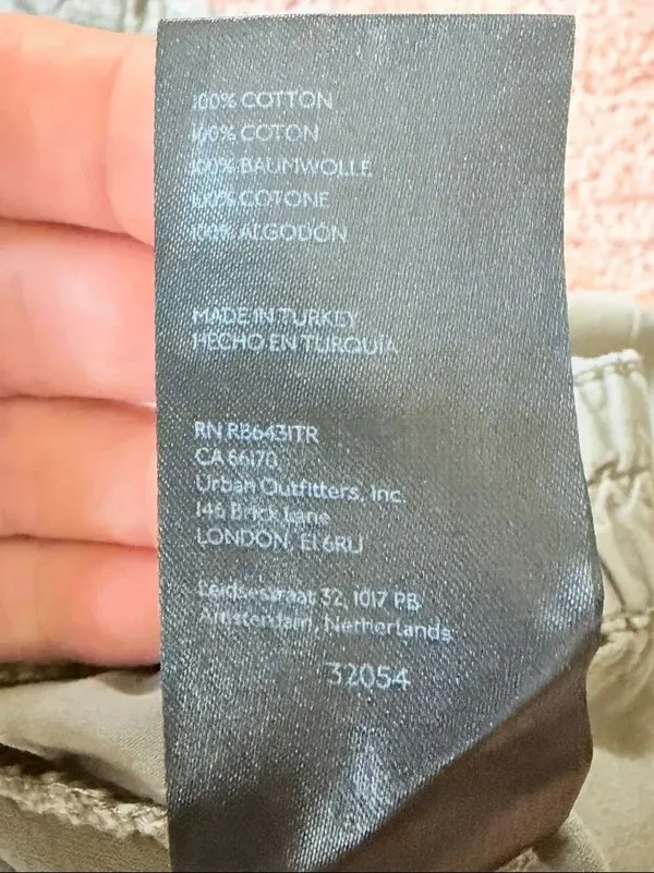 Y2K Cargo Olive Green High Rise Wide Leg Cotton Utility Pants S - Image 9