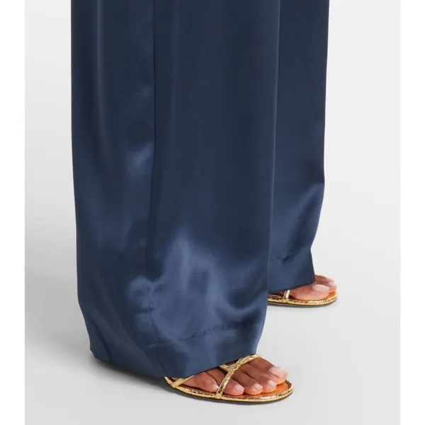 The Sei Wide Leg Trousers in Ink 2 New Womens Silk Pants - Image 12