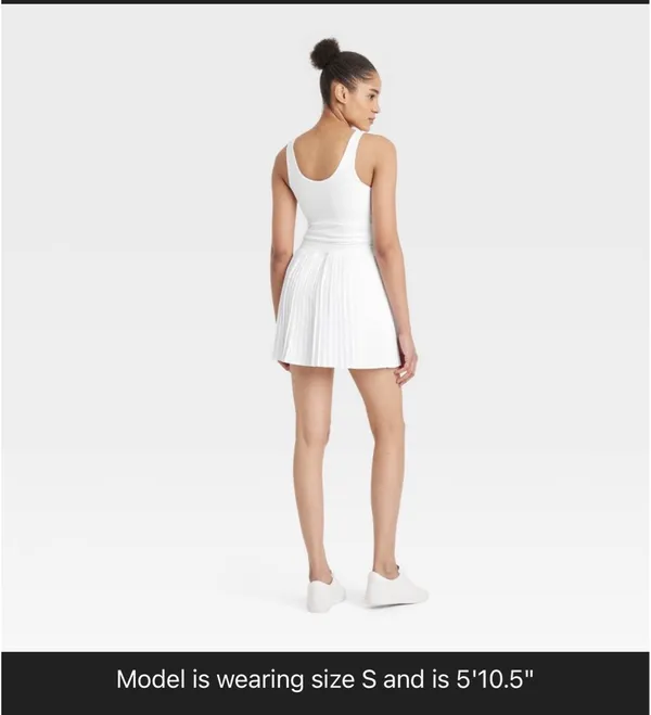 All in Motion White Pleated Active Dress Women’s - Image 5