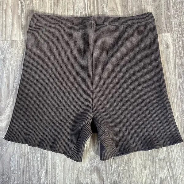 SKIMS Dark Chocolate Waffle Knit Shorts - L - Image 4