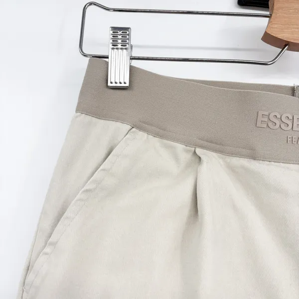 Fear of God Essentials Womens Khaki Logo‎ Waistband Relaxed Trouser Pants Size M - Image 4