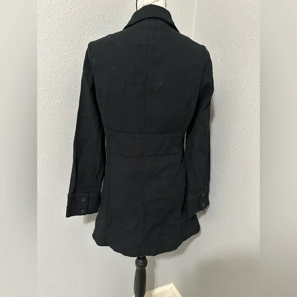 GAP Elegant Black Women's Coat COAT SIZE S in great condition 100% cotton cute 🥰 - Image 4