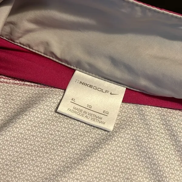 Nike Golf Pink Quarter Zip Pullover Jacket‎ Womens XL White Contrast Windbreaker - Image 6