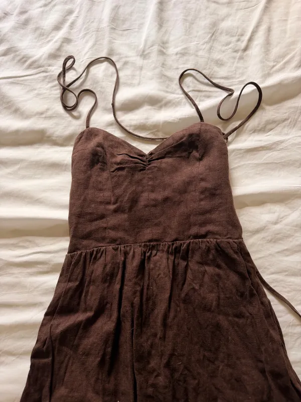 Reformation Linen Midi Dress - Image 3