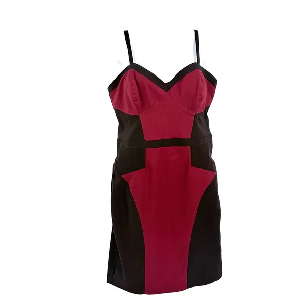 XOXO Corset Bustier Mini Dress 11/12 Y2K Dark Romantic Mob Wife Corset Burgundy - Image 2
