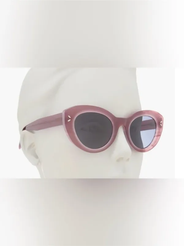 McQ by Alexander McQueen Rose Pink Round Acetate Sunglasses - Image 3