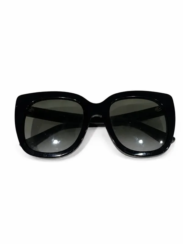 Gucci GG Logo Oversized Square Black Sunglasses Classic Black Cat-Eye Sunglasses - Image 4