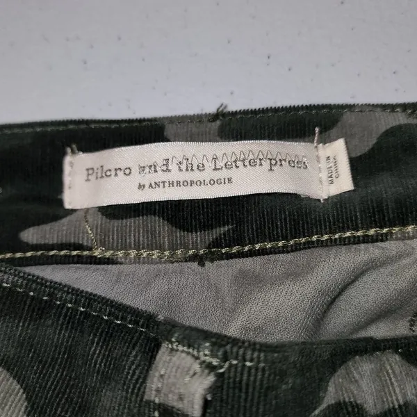Pilcro And The Letterpress Womens Camo High Rise Skinny Corduroy Pants 29‎ - Image 4