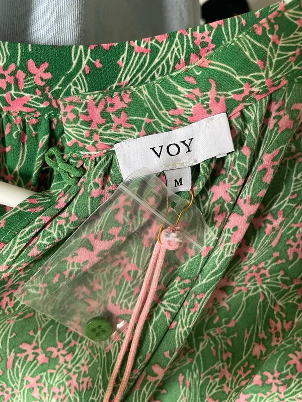 Floral Mini Dress Green Size M - Image 2
