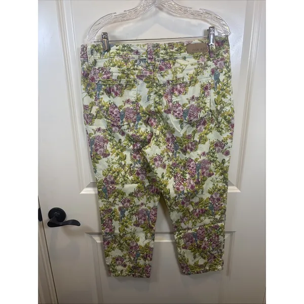 Code Bleu Aimee Crop Women's Jeans Capri Floral Denim Size 14/31 Cottage - Image 4