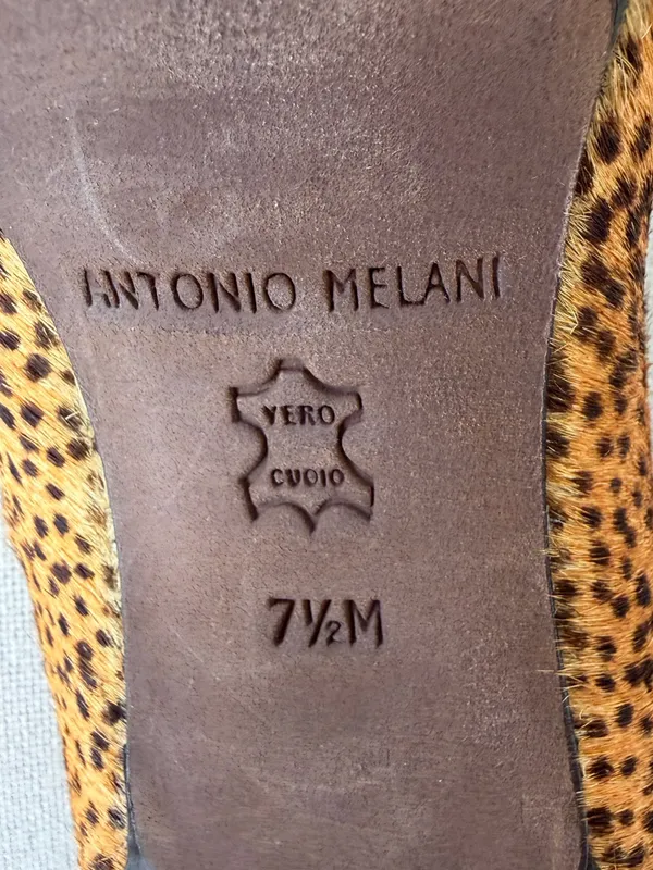 Antonio Melani Leopard Calf Hair Heels 7.5M - Image 7