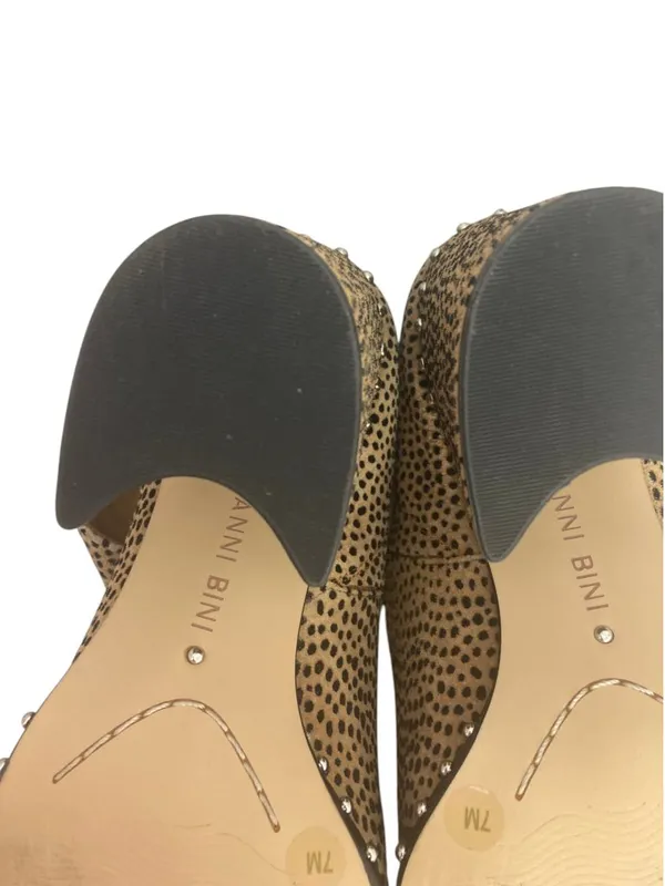Gianni Bini Leopard Daveigh Studded Ankle Booties Block Heel Size 7 - Image 13