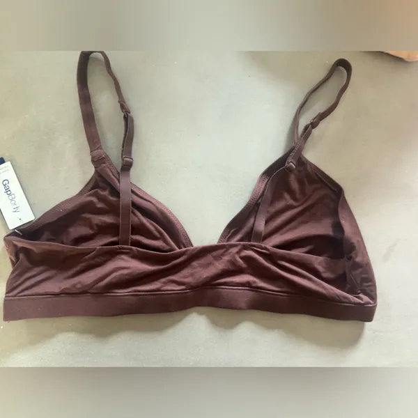 NWT Gap Body Women's Super Stretch Triangle Pullover Bralette Bra Brown Medium‎ - Image 4