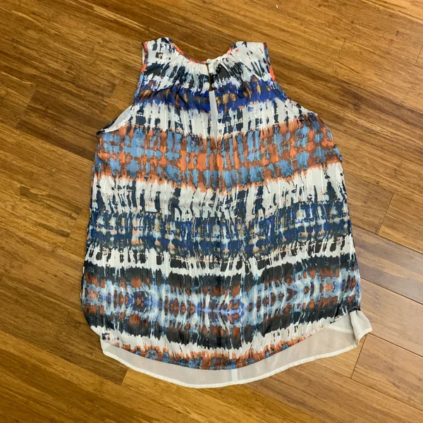 Daniel Rainn Womens Multicolor Sleeveless Top Blouse Size Medium Chiffon Summer‎ - Image 4