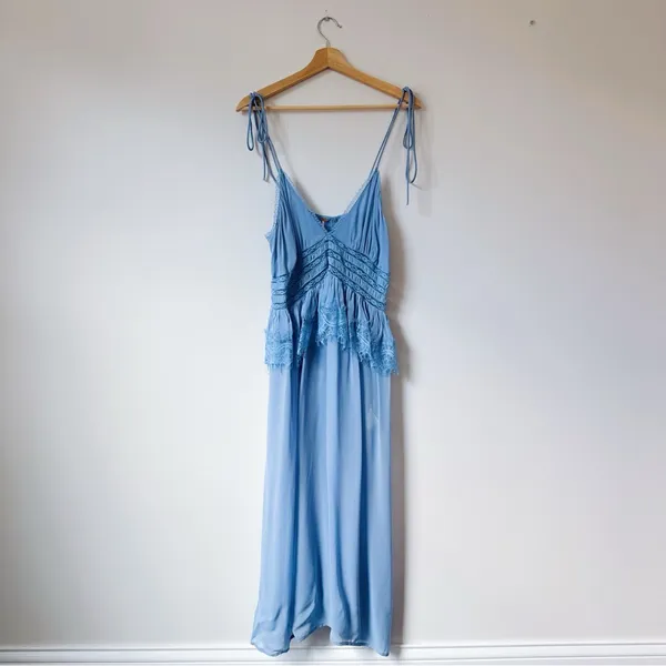 NWOT Free People Women’s Intimately x Revolve Kiki Slip in Chambray Blue - Image 8