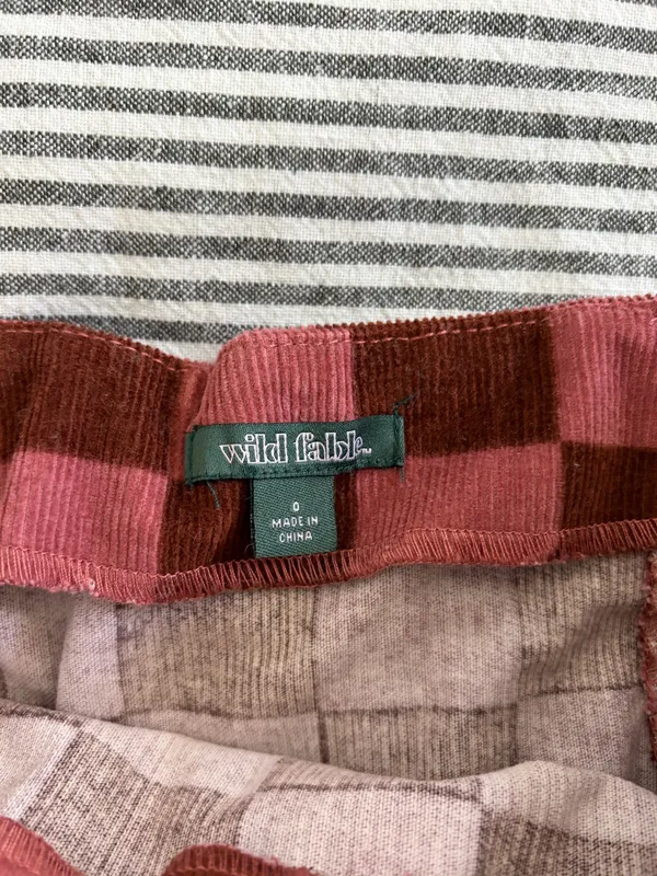 Target Wild Fable Corduroy Checkered Mini Skirt - Image 2