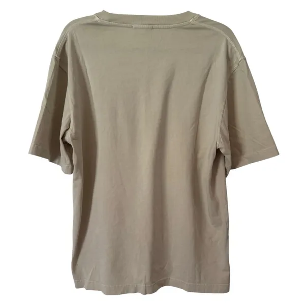 Agolde Asha Beige Short Sleeve Cotton T-Shirt Size Medium USA - Image 2