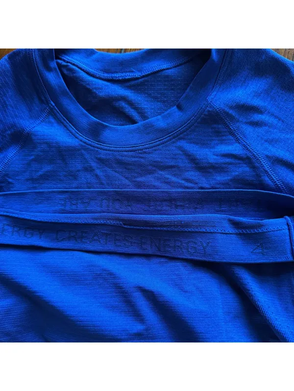 Lululemon Swiftly Tech Cropped Short Sleeve 2.0 Clubhouse Blue Size 4 NWT - Image 5