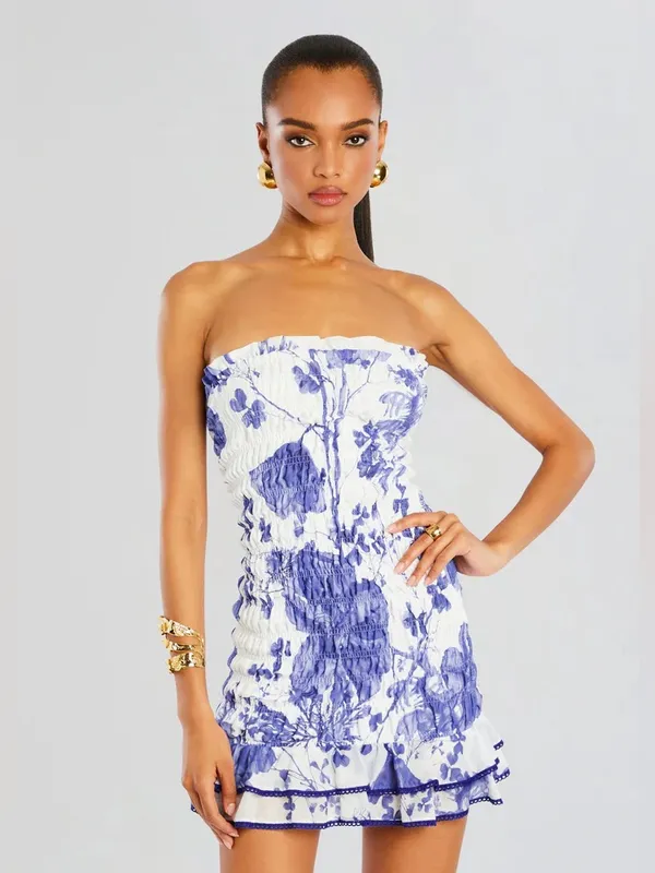 Charo Ruiz Ibiza Lexy Short Mini Dress in Surf Blue Womens XS EUC - Image 4