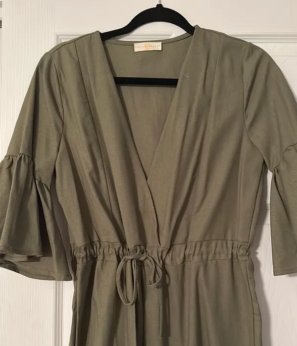 Green Linen Jumpsuit - Image 2