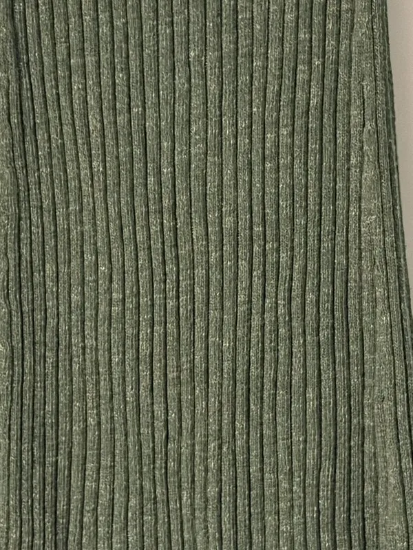 Free People better days midi skirt ribbed knit green size medium bohemian fall - Image 8