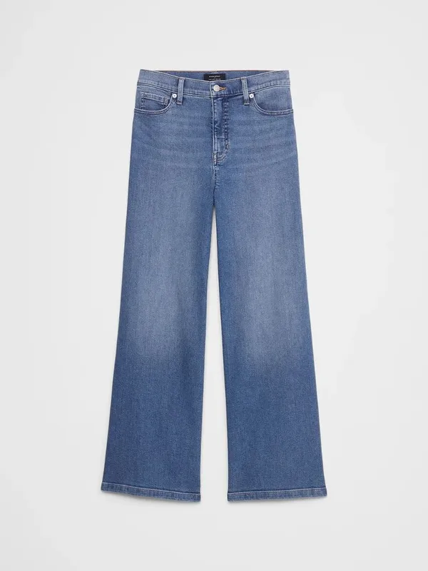 NWT Banana Republic Size 31 or 12 31x30 12x30 Black Wide-Leg High-Rise Jean NEW - Image 2