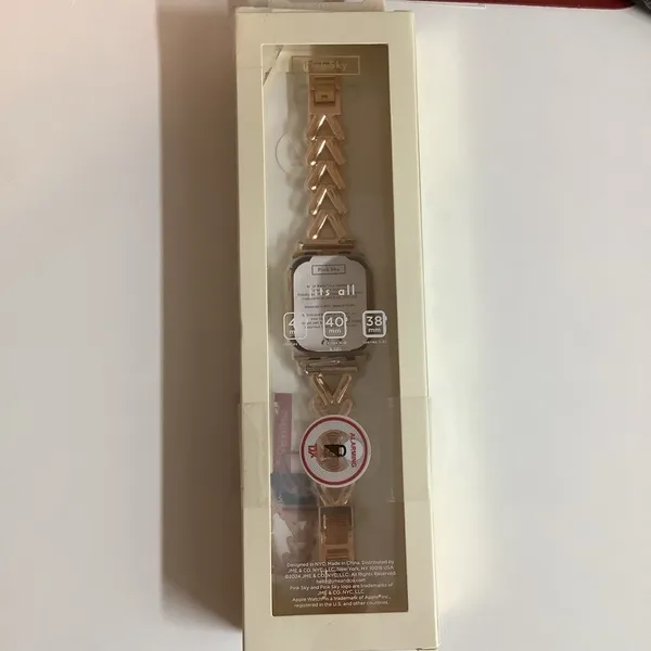 Pink Sky Rose Gold Chevron Watch Band for Apple 38,40,41mm Watch. New in Box. - Image 2