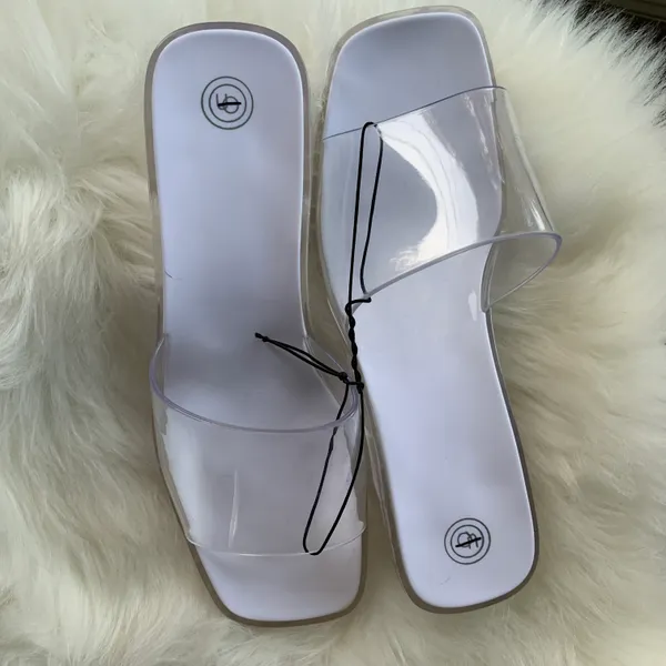 Urban Outfitters Clear Vista Jelly Platform Heeled Sandal Size 9 - Image 2