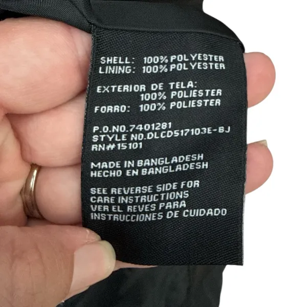 d.e.t.a.i.l.s INTL Black Hooded‎ Rain Jacket Water Resistant Mesh Utility M - Image 13