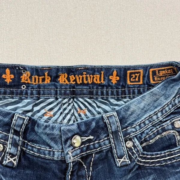 Rock Revival Blue Straight Leg Jeans - Image 3