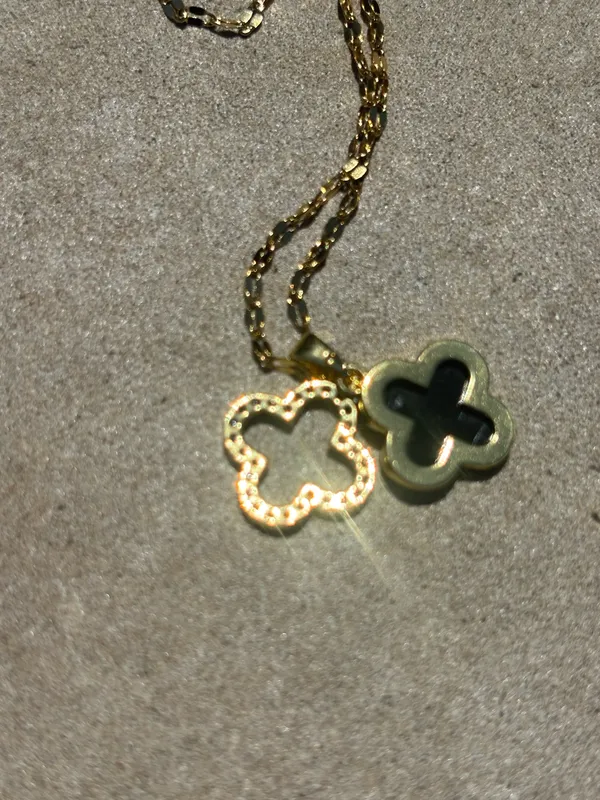 Clover necklace Gold - Image 4
