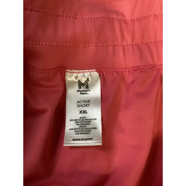 Members Mark Womens Active Shorts‎ Pink XXL 4 Inch Inseam 4-Way Stretch NWT.. - Image 2