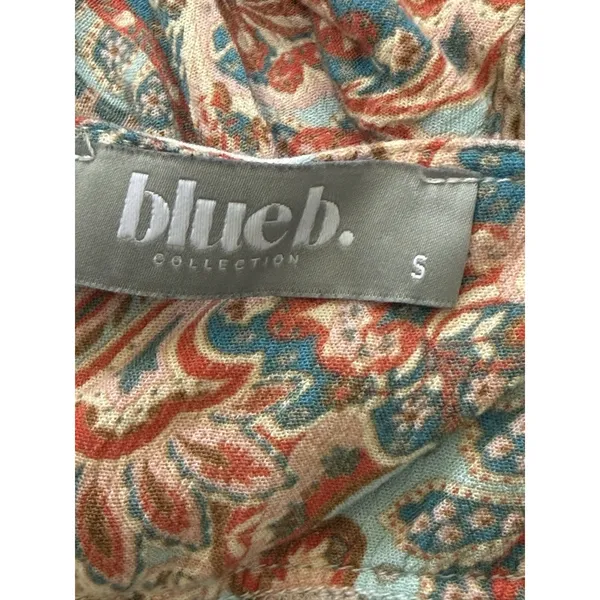 Blue B Collection Women’s Maxi Dress Paisley Boho Strappy V-Neck Beach Resort S - Image 10
