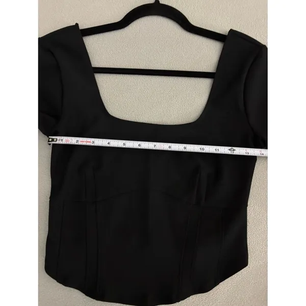 Abercrombie & Fitch Black Long Sleeve Corset Crop Top M - Image 7