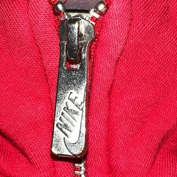 Nike‎ Red Full Zip Hoodie Sweatshirt Athletic Streetwear - Image 2