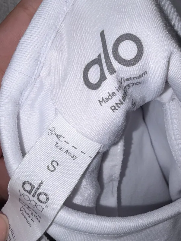 Alo Yoga Womens Wild Thing Sports Bra Top Size S White Athleisure Workout Gym - Image 5