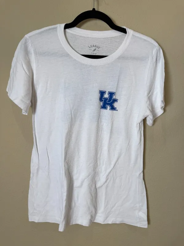 UK Wildcats University of Kentucky Logo Round Neck Tee T Shirt Top Size Large - Image 2