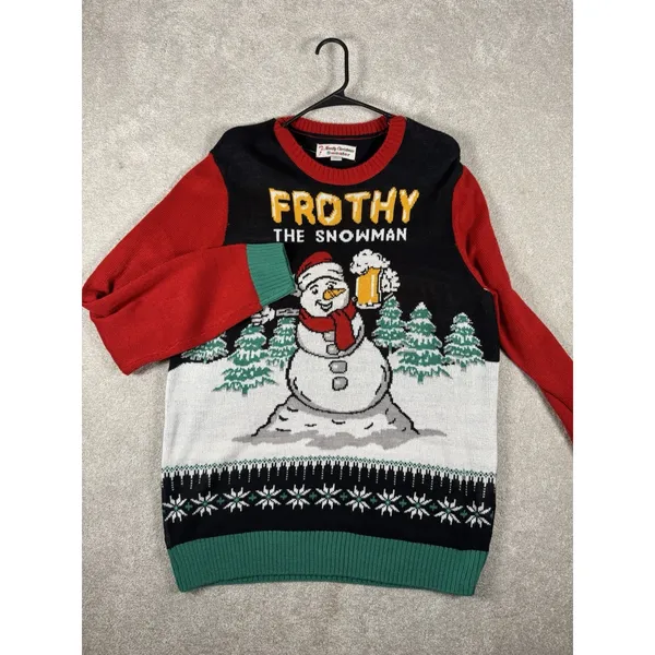Novelty Christmas Ugly Sweater‎ Size XL "Frothy The Snowman" Pullover Funny - Image 3