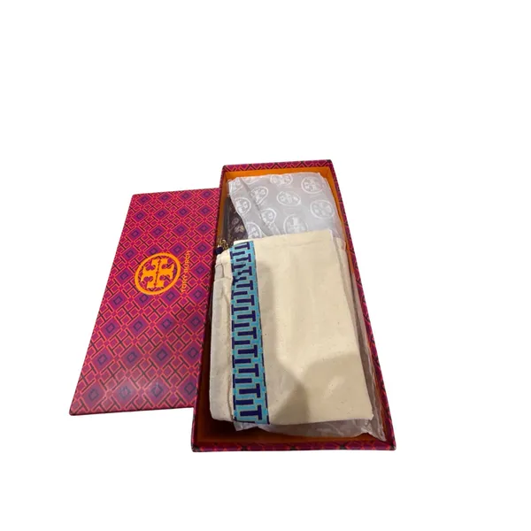Tory Burch Jacquard Smoking Slipper Loafer Plum Gold Floral Size 7 NIB‎ - Image 11