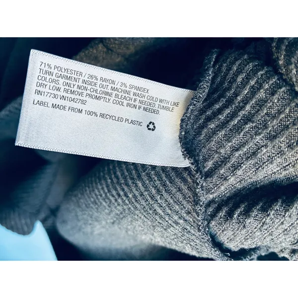 Ava & Viv Gray Sweater Ribbed Like XL - Image 3