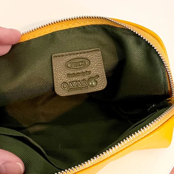 Bric’s Mustard Yellow Saffiano Makeup Toiletry Bag - Image 8