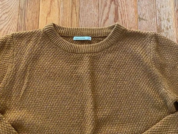 Carmel brown knit sweater Size M - Image 2