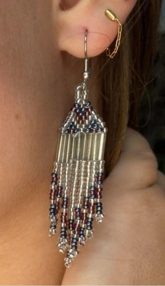beaded dangly earrings - Image 2